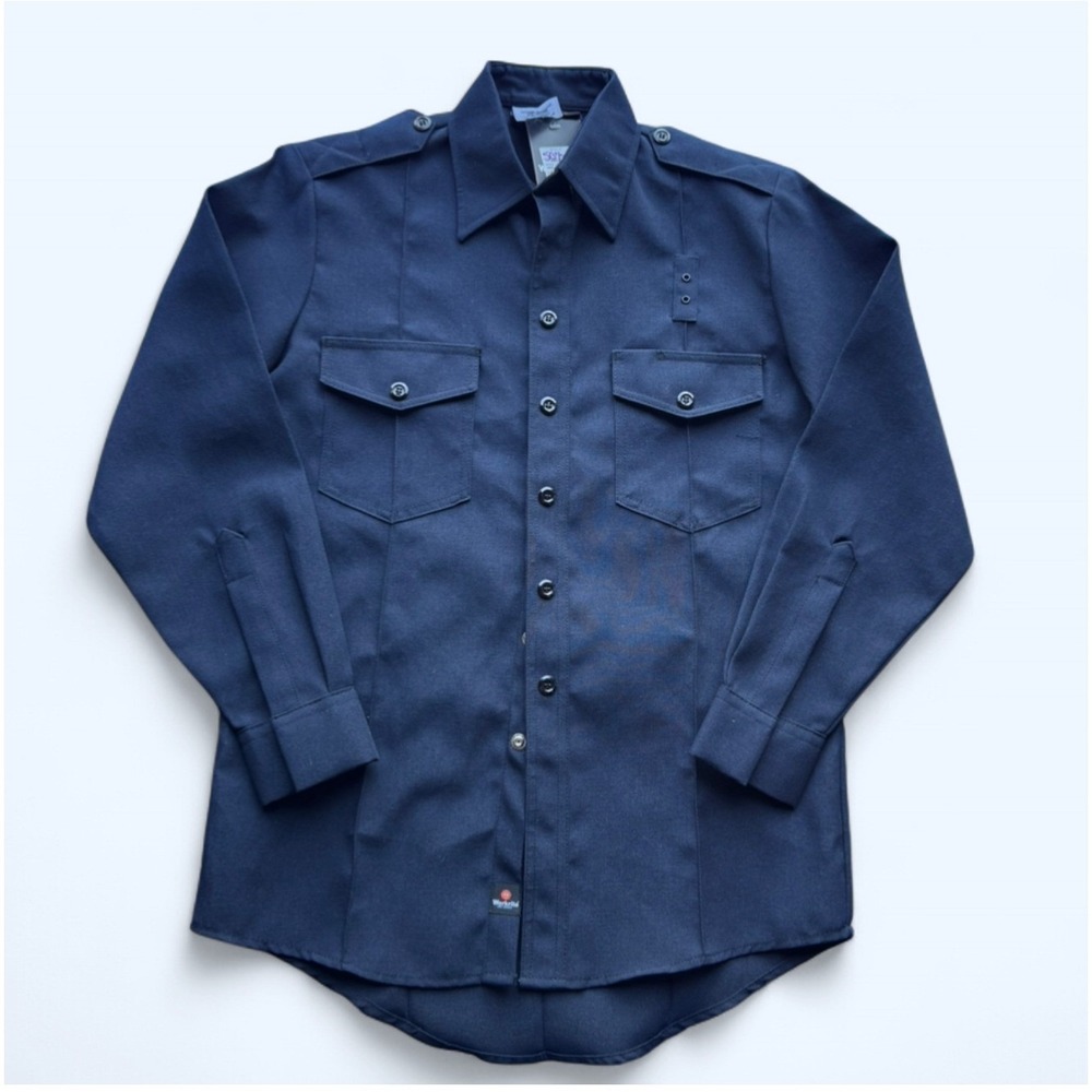 Workrite Fire Service Navy Blue FR Uniform Shirt Long Sleeve Multi Sizes Avail